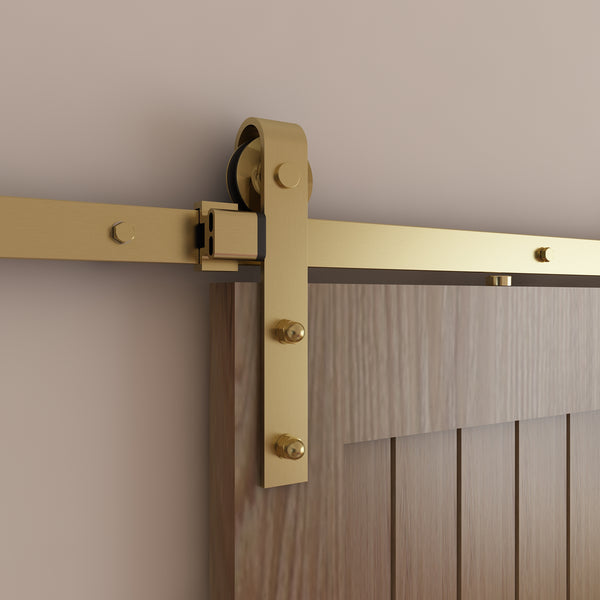 T73 - Satin Gold Barn Door Track Kit