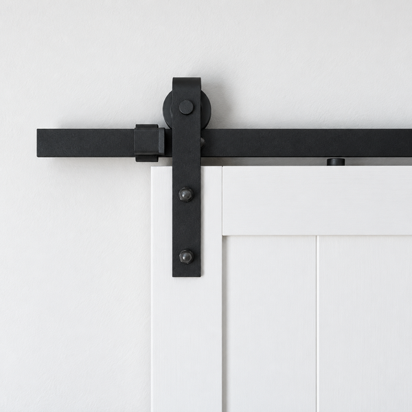 T73 - Matt Black Barn Door Track Kit