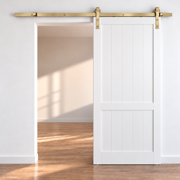 T73 - PVD Satin Gold Barn Door Track Kit