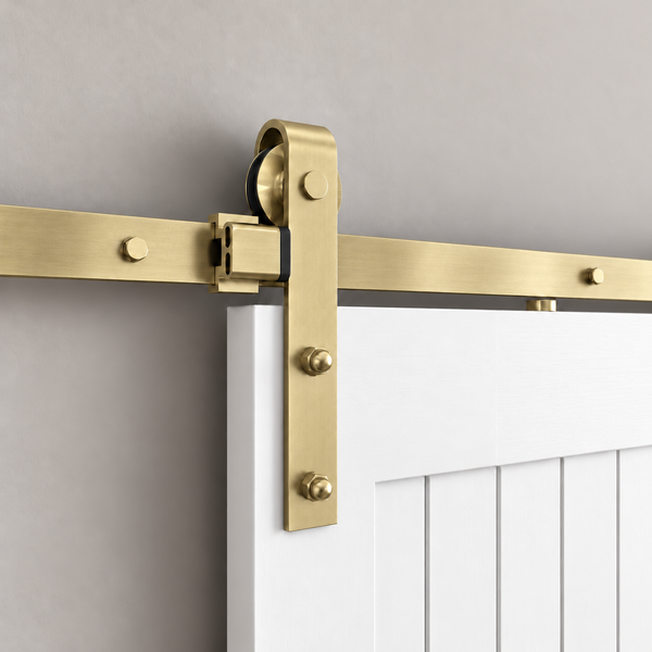 T73 - PVD Satin Gold Barn Door Track Kit