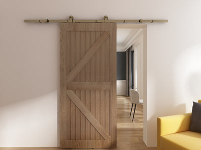 T94 - Antique Bronze Top Mount Barn Door Kit