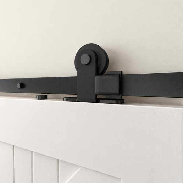 T94 - Matt Black Top Mount Barn Door Kit