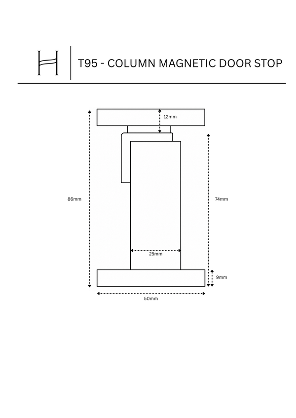 T95 - Column Magnetic Door Stop