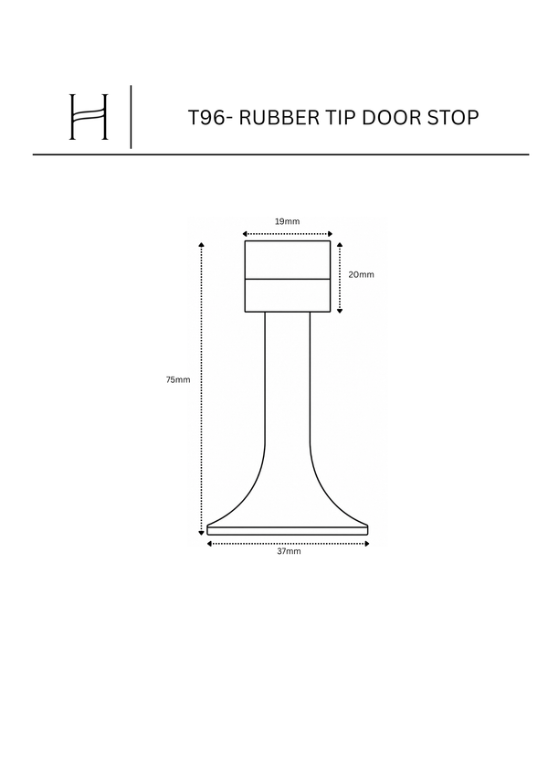 T96- Rubber Tip Door Stop