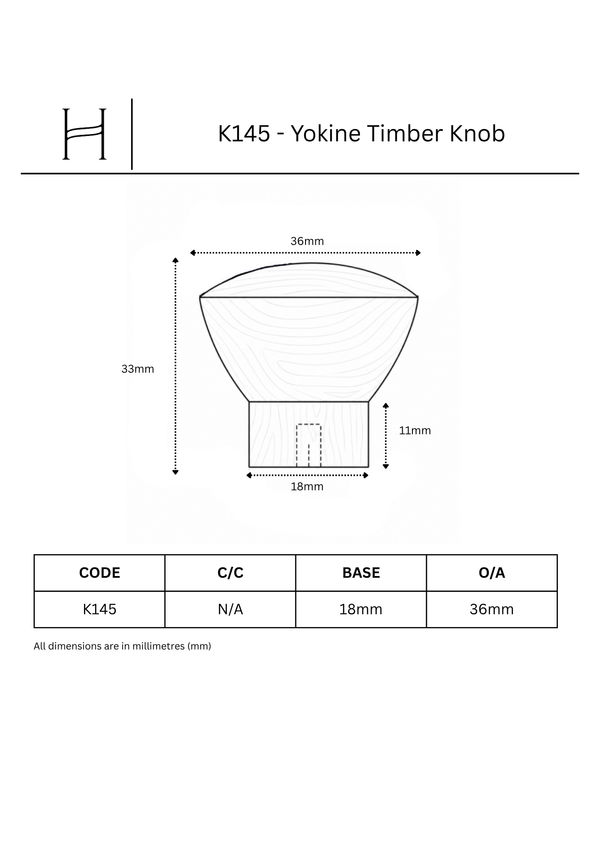 K145 - Yokine Timber Knob