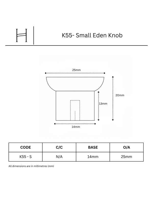 K55- Small Eden Knob