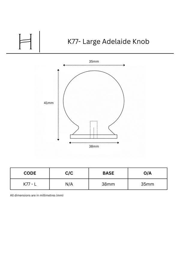 K77- Large Adelaide Knob