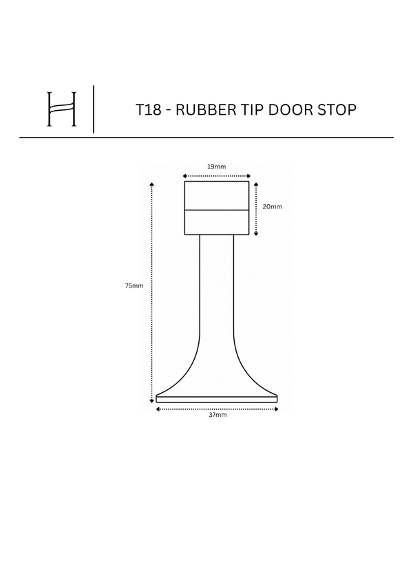 T18 - Rubber Tip Door Stop