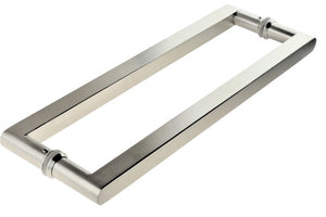 316 Grade Brushed Stainless Steel Square with Rounded Ends Entrance Pull Handle (E48 Melbourne)