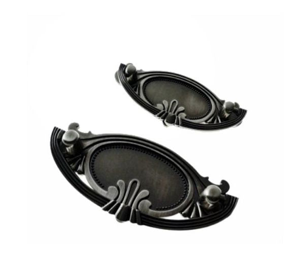 Antique Silver Elegant face drop handle Cabinet Handle (C136 Oxford)