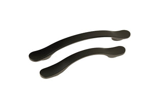 Black Organic Flat Bow with Wider Feet Cabinet Handle (C163-BL Maryborough)