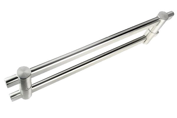 Brushed Stainless Steel Oval Bar Handle, adjustable legs Entrance Pull Handles (E18 New Classic) compressed