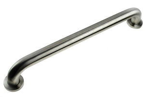 Brushed Stainless Steel Round Curved Pull Handle Grab Rail (E4 Delux Grab Handle)