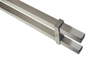 Brushed Stainless Steel Square Bar Handle Adjustable Legs Entrance Pull Handles (E19-SS New Vogue)