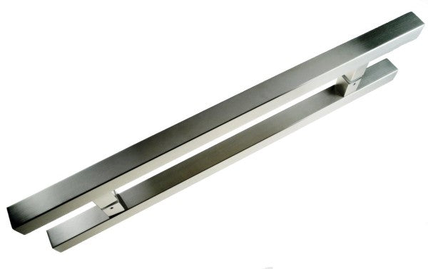 Brushed Stainless Steel Square Bar Handle Entrance Pull Handles (E8 Cabolture) (600 x 378)