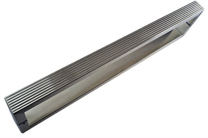 Brushed Stainless Steel Square with corrugated detail Entrance Pull Handles (E11-Nerang)