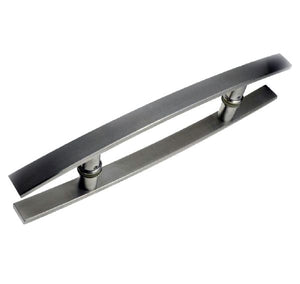 Brushed Stainless Steel Wide Bow Entrance Handle Entrance Pull Handles (E2 Executive Flat Bow ) compressed
