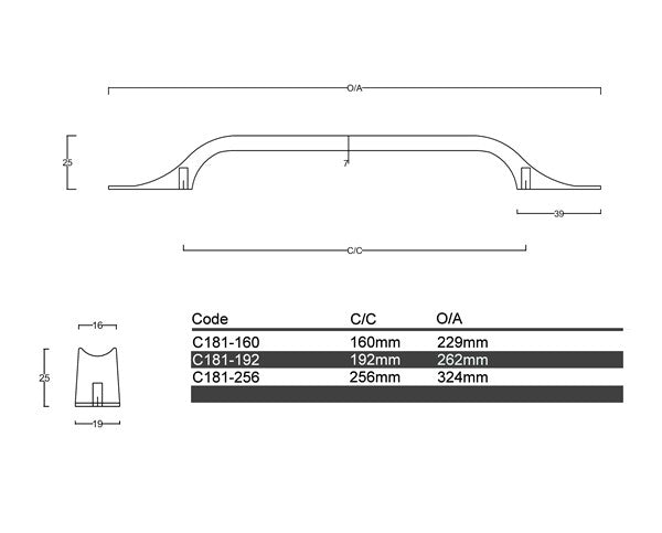 Diagram Black OR Orb Decorative Bow Cabinet Handle (C181 Edge Cliff)