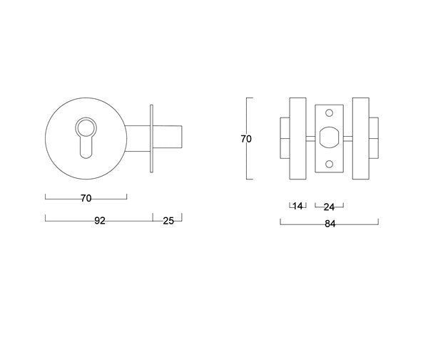 Diagram Black OR Satin Nickel Double Deadlock Door Hardware Locks Accessories (T57 Deadlock)