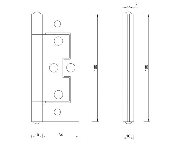 Diagram Brushed Stainless Steel Hirline Hinge Hardware Hinges (T30 Hirline Hinge)