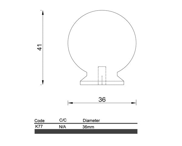 Diagram Brushed Stainless Steel Large Round Knob Cabinet Knob (K77 Large Adelaide)
