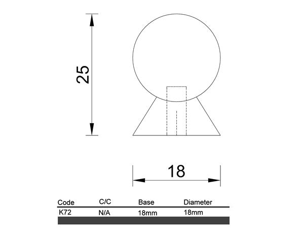 Diagram Brushed Stainless Steel Spherical Knob Cabinet Knob (K72- Perth Knob)