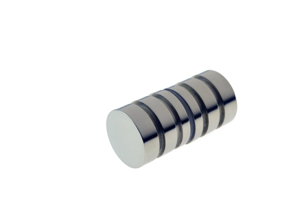 Polished Stainless Steel Round Cylinder Shower Knob with Rings Shower Knob (K96-Yamba)