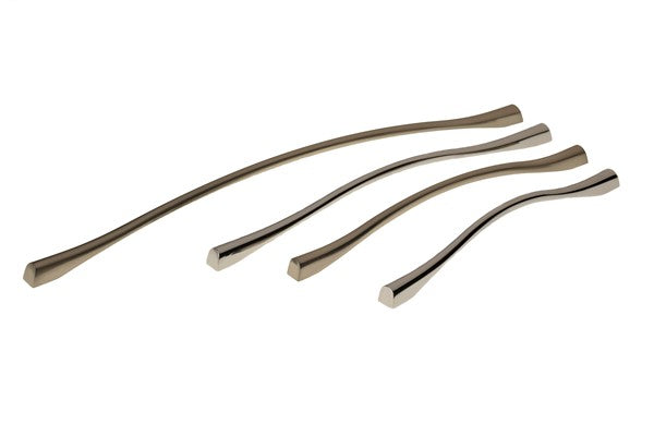 Satin Nickel OR Chrome Slimline Decorative Bow Cabinet Handle (C182-Stradbroke)