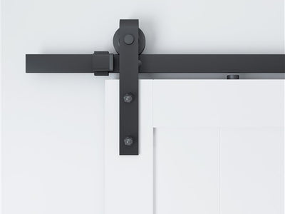 T73 - Matt Black Barn Door Track Kit