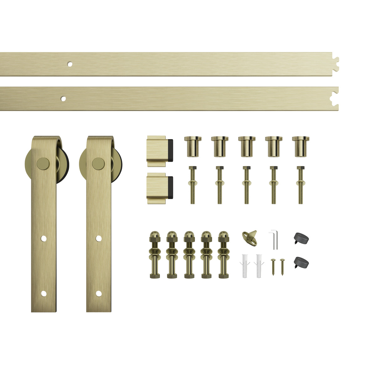 T73 - Satin Gold Barn Door Track Kit – Handle House