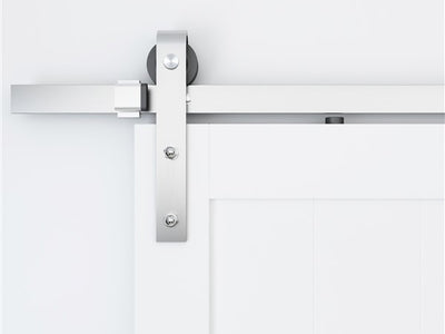 T73 - Brushed Stainless Steel Barn Door Track Kit
